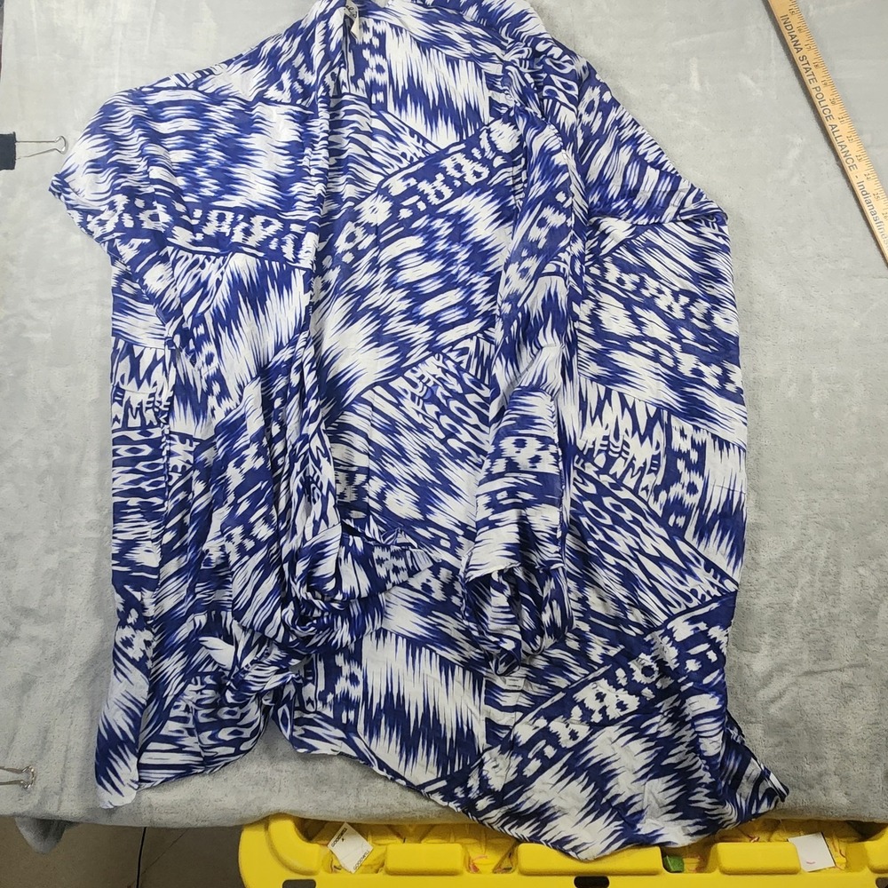 Michael Stars Lightweight Blue White Open Coverup Wrap Shawl One‎ Size